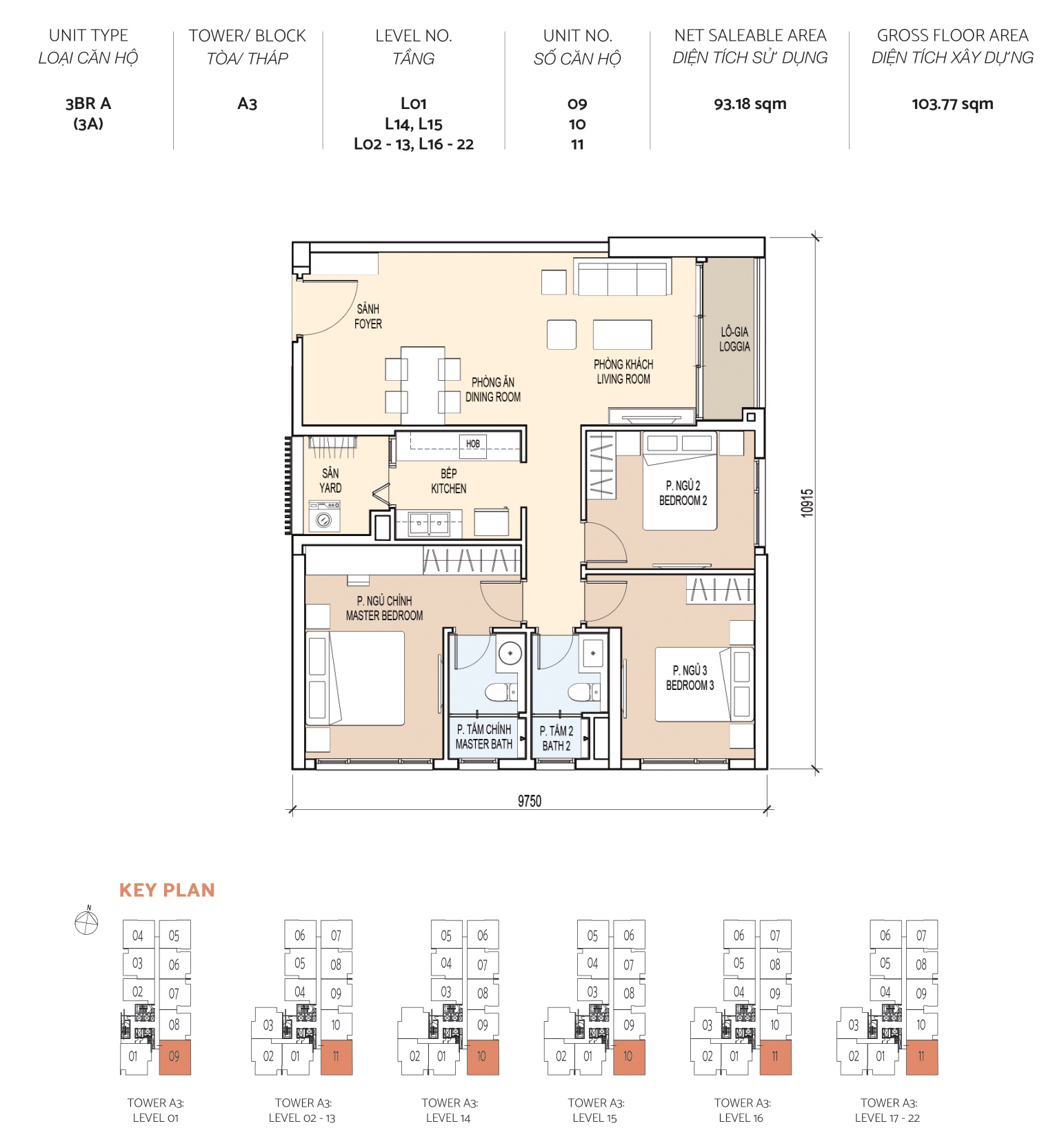 layout căn hộ tòa Alto Delasol Capitaland