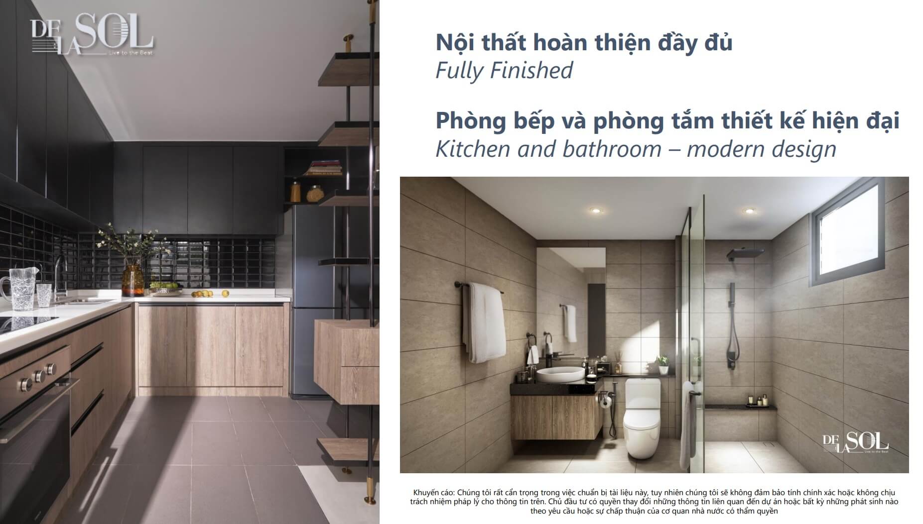 Vật liệu bàn giao căn hộ de la sol