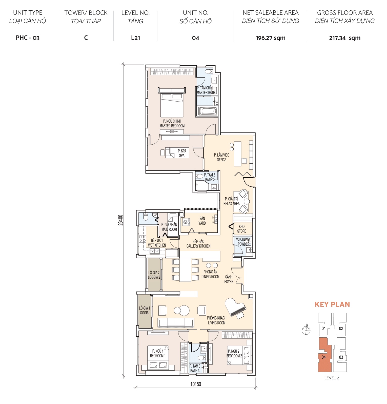 layout penthouse Tòa Cello