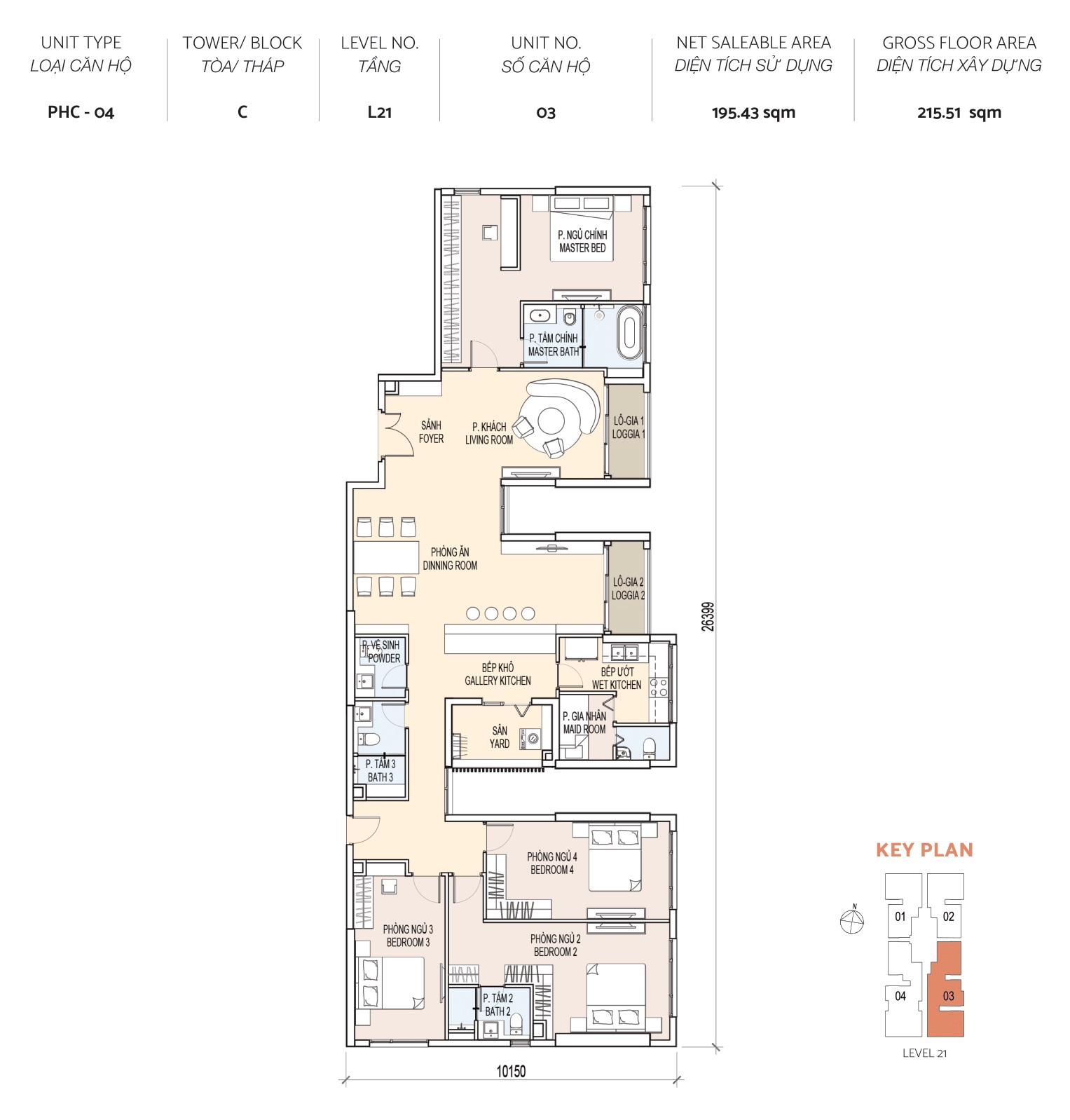 layout penthouse Tòa Cello