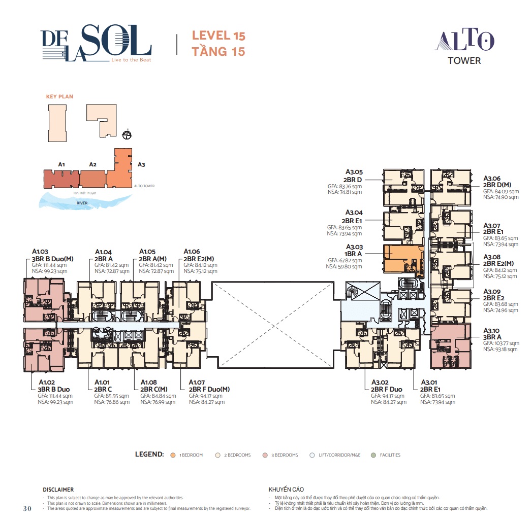 mặt bằng tòa alto delasol