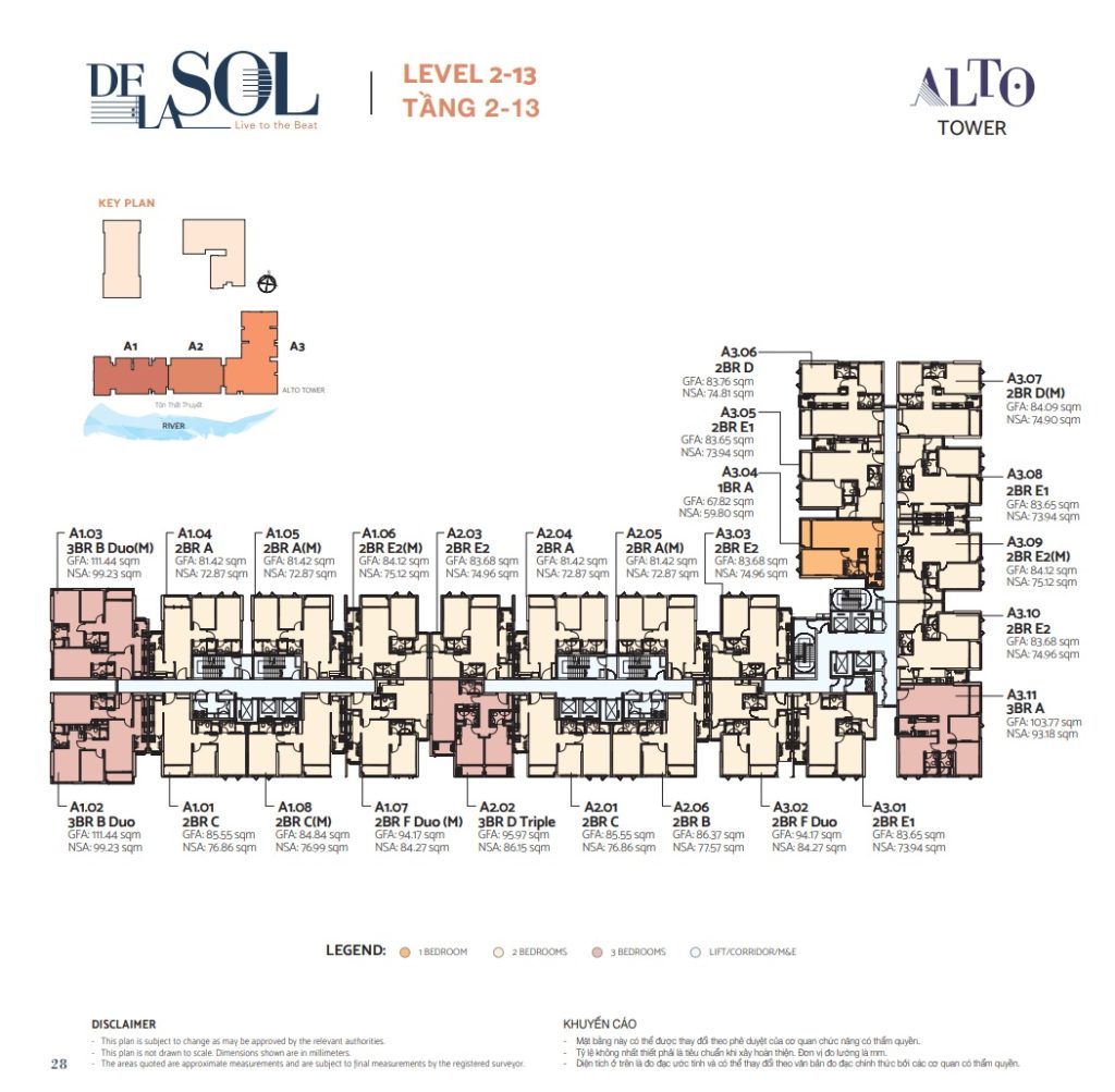 Mặt bằng tòa alto