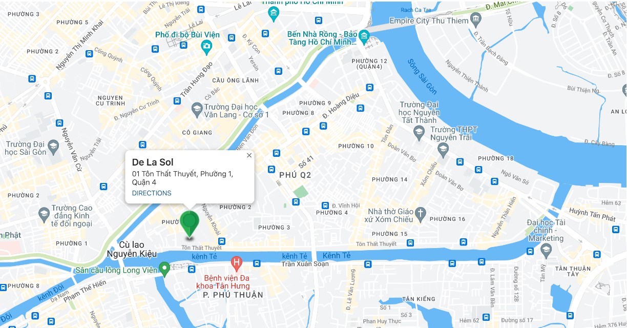 bảng đồ vị trí de la sol